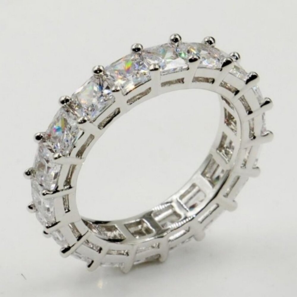 Sterling Silver Princess Cut Ring